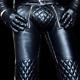 Mens Genuine Soft Cow Leather Quilted Motorcycle Bikers Jeans Slim Fit Pants