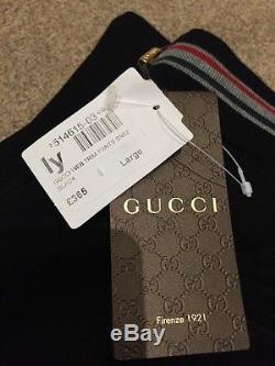 Mens Gucci Web Trim Sweat Pants Black Size Large L Brand New With Tags RRP £365