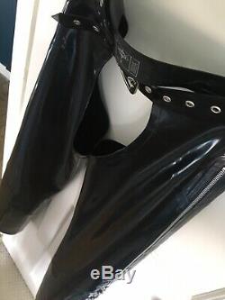 Mens Latex Rubber Chaps Trousers