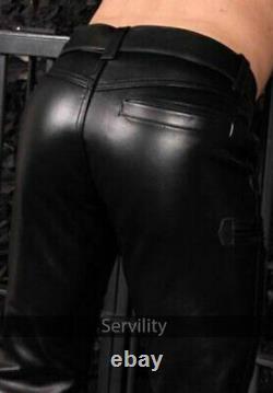 Mens Leather Carpenter Pants/Trousers For Mens