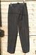 Mens Margaret Howell 50s Chino Pleated Trouser, Black Cotton, Size S