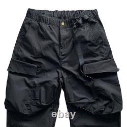 Mens Multiple Pockets Utility Cargo Trousers Japanese Urban Outdoor Loose Pants