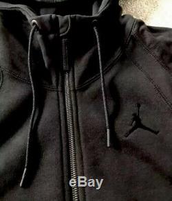 Mens Nike Air Jordan Wings AJ Fleece Tracksuit SET Hoodie & Bottoms Ltd BLACK Ed