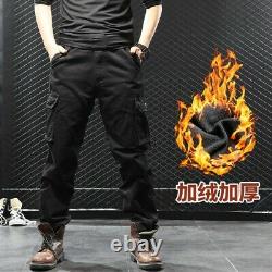 Mens Outdoor Pants Long Military Trousers Straight Cotton Multi-pocket Cargo New