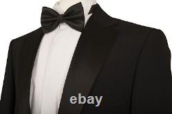 Mens Suit Black Tie Tuxedo Dinner Jacket Formal Trousers Evening 2 Piece Wedding