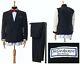 Mens Yves Saint Laurent Double Breasted Suit Blazer Trousers Wool Black