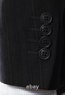 Mens YVES SAINT LAURENT Double Breasted Suit Blazer Trousers Wool Black