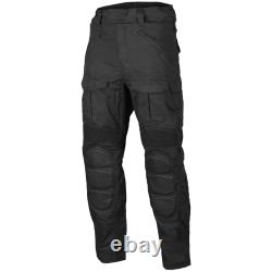 Mil-Tec Chimera Combat Pants Mens Army Tactical Hunting Padded Trousers Black