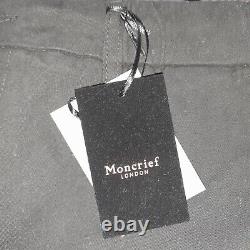 Moncrief Black Drawsring Cargo Pants UK 32 Trousers Multi Pocket Designer New