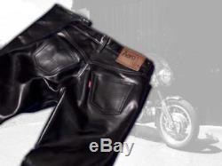 Motorbike Jeans. Aero Leather Heavy Horsehide 5-pocket