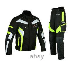 Motorbike Motorcycle Suit Jacket Trouser Cordura Men Riding Rain Suit CE Armour