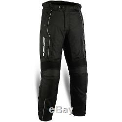 Motorbike Motorcycle Waterproof Cordura Textile Trousers Pants Armours BLACK