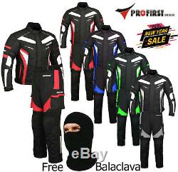 Motorbike Suit Motorcycle Jacket Trouser Full Waterproof CE Armour Racing Rider