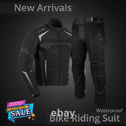 Motorbike Textile Suit Rainproof Motorcycle Riding Suits Armour Jacket Trouser