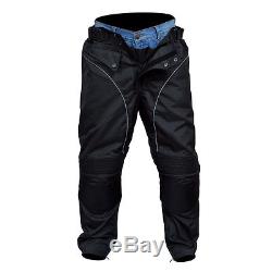 Motorcycle Cordura Waterproof Riding Pants Black with Removable CE Armor PT1