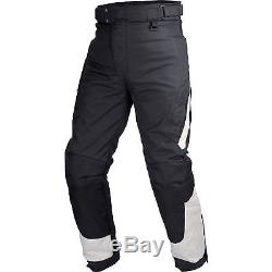 Motorcycle Waterproof Race Pants Black with Removable CE Armor PT4