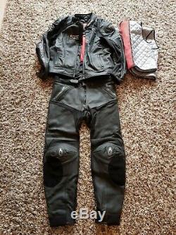 Motorcycle leather jacket and trousers