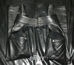 Mr B Premium Leather Chaps Jeans Trousers Breeches Bluf Rob Gay Interest Fetish