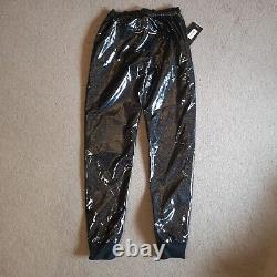 Mr Riegillio PVC Black Glitter Tracksuit Pants Mens Trousers Wetlook Vinyl Shiny