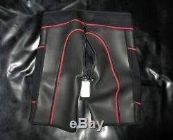 Mr S Leather Neoprene Football Shorts With Rear-zip, Jeans Gay Bluf Mr B Rob