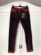 Nº21 Electro Black & Red Velvet Coated Pants Trousers Jeans Made In Italy