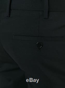 NEIL BARRETT Black Skinny Fit Cuffed Hem Trousers (48)