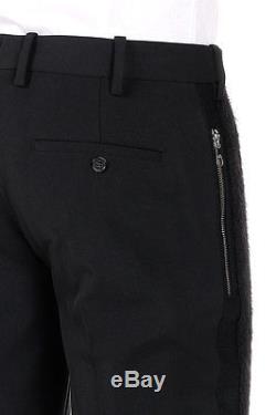 NEIL BARRETT New Men Black Zip Pockets wool Blend Pants Trouser Made Italy