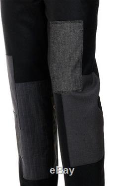 NEIL BARRETT New Men black Wool Blend Capri Pants Trousers Made in italy NWT