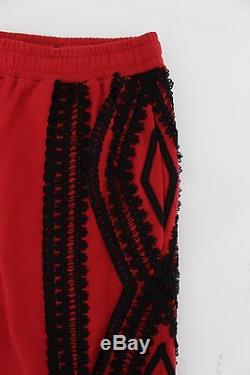 NEW $900 DOLCE & GABBANA Mens Red Black Torero 3/4 Pants Shorts Runway IT46 / S