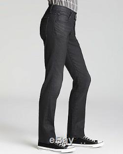 NEW Hudson Byron Fashion Men's Stylish Straight Slim Fit Blk Coated Pants Jeans
