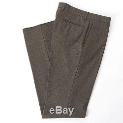 NEW INCOTEX $405 Wool x Cotton /Trousers/Pants/Plaid/Brown x Black EU50