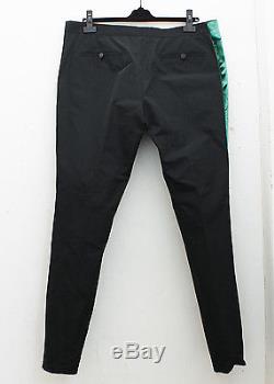 NEW Lanvin Black Trousers with Green Trim GENUINE RRP £500 Size 52