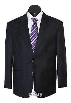New Mens Black Pinstripe Pure Wool Formal Business Suit & Trousers