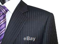 New Mens Black Pinstripe Pure Wool Formal Business Suit & Trousers