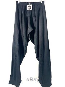 NEW Mens Issey Miyake Black Loose Cotton Comfy Medium Black Pants 1990s Rare