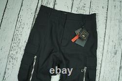 NEW RARE Balmain X H&M black trousers 100% Wool Cargo Pants SIZE 29 SOLD OUT