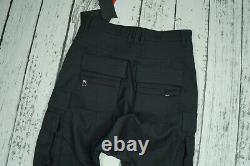 NEW RARE Balmain X H&M black trousers 100% Wool Cargo Pants SIZE 29 SOLD OUT