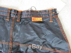 NEW VINTAGE JNCO Jeans Pants Mens Size 30 x 30 Black Orange Nylon Goth Rock 90s