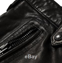 NWT! $1795 Belstaff Westmore Slimfit Leather Biker Trousers SZ 44 # E30