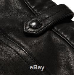 NWT! $1795 Belstaff Westmore Slimfit Leather Biker Trousers SZ 44 # E30