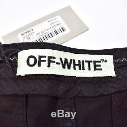 NWT $495 Off-White Virgil Abloh Men's Distressed Black Chino Pants 29 AUTHENTIC
