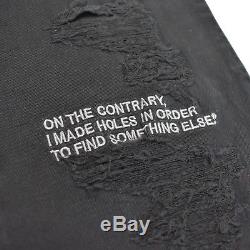 NWT $495 Off-White Virgil Abloh Men's Distressed Black Chino Pants 29 AUTHENTIC