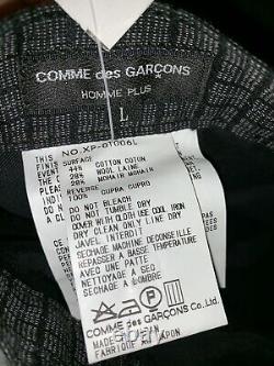 NWT $600 Comme Des Garcons Homme Plus Cotton Wool Pants Black Large New