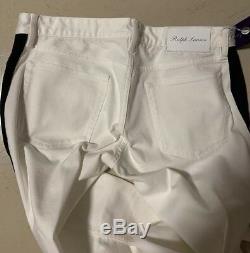NWT $695 Ralph Lauren Purple Label Mens Jeans Pants White/Black 34/L32 Italy