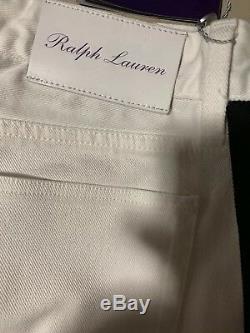 NWT $695 Ralph Lauren Purple Label Mens Jeans Pants White/Black 34/L34 Italy