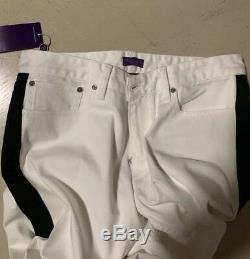 NWT $695 Ralph Lauren Purple Label Mens Jeans Pants White/Black 34/L34 Italy