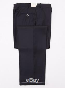 NWT $875 BRIONI'Moena' Solid Black Extrafine Wool Dress Pants 32 Modern-Fit