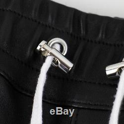NWT BALMAIN Black and White Contrast Leather Biker Pants Size XL $3210