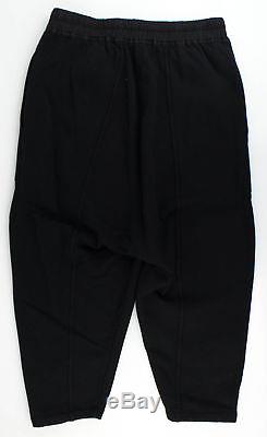 NWT DRKSHDW BY RICK OWENS Black Cotton Cropped Sweatpants Pants Size M $610