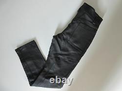 NWT Helmut Lang Trace in Black Stretch Leather Moto Racing Trouser Pant 30 $1795